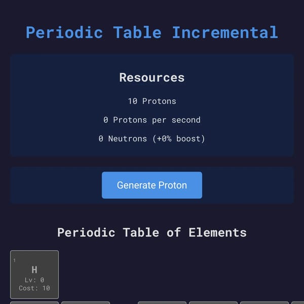 Periodic Table Incremental