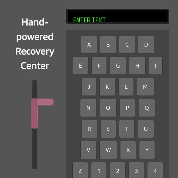 Hand-powered Recovery Center
