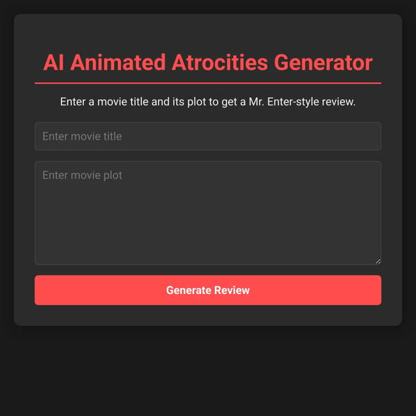 AI Animated Atrocities Generator