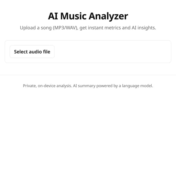 AI Music Analyzer