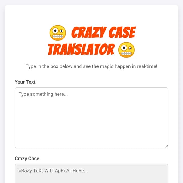 Crazy Case Translator