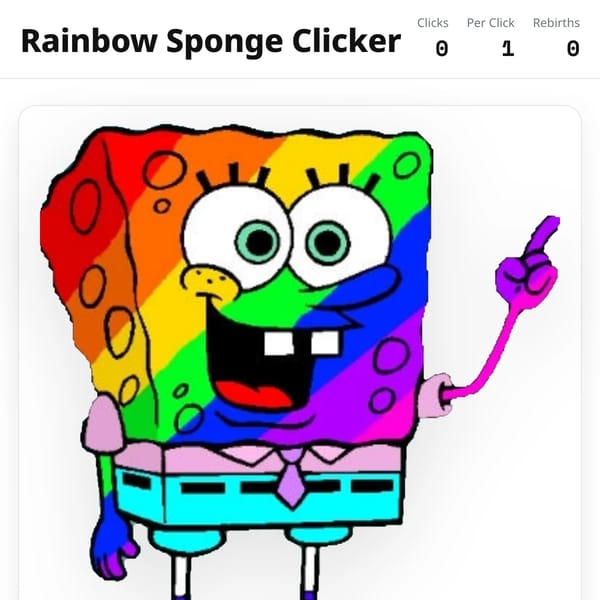 Rainbow Sponge Clicker