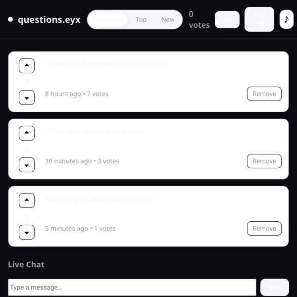 questions.eyx - VOTING