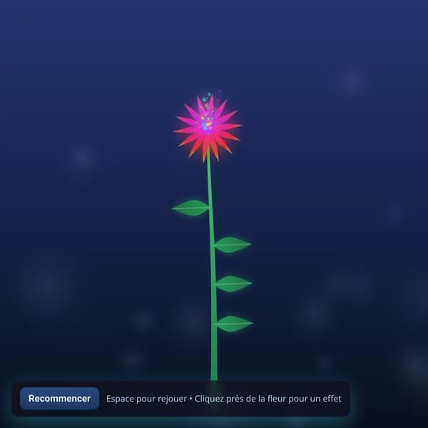 Plante qui pousse → Fleur multicolore