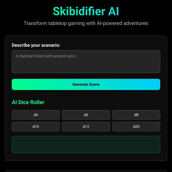 Skibidifier AI - Tabletop Gaming Tool