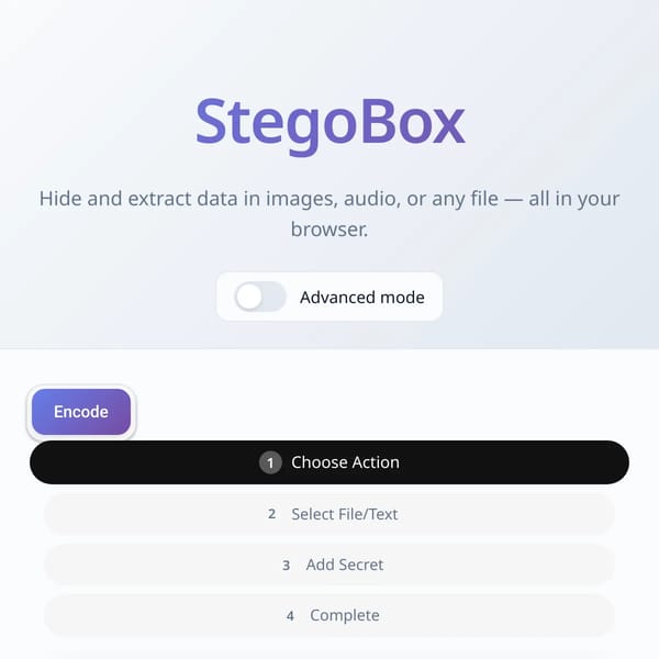 StegoBox — hide your files