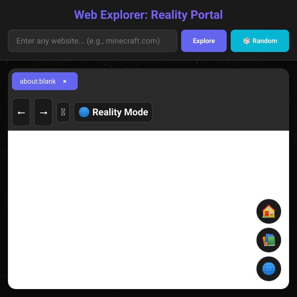 web explorer: search for irl websites