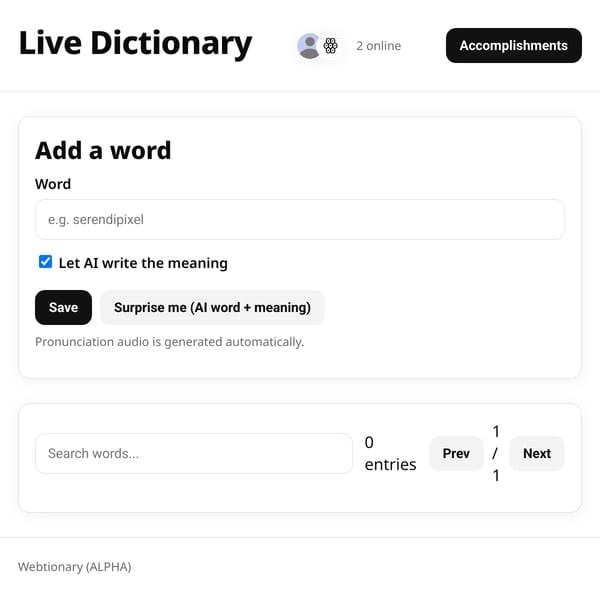 Webtionary (ALPHA)