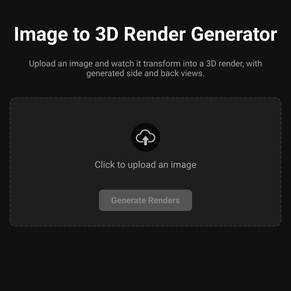 Image to 3D Render Generator