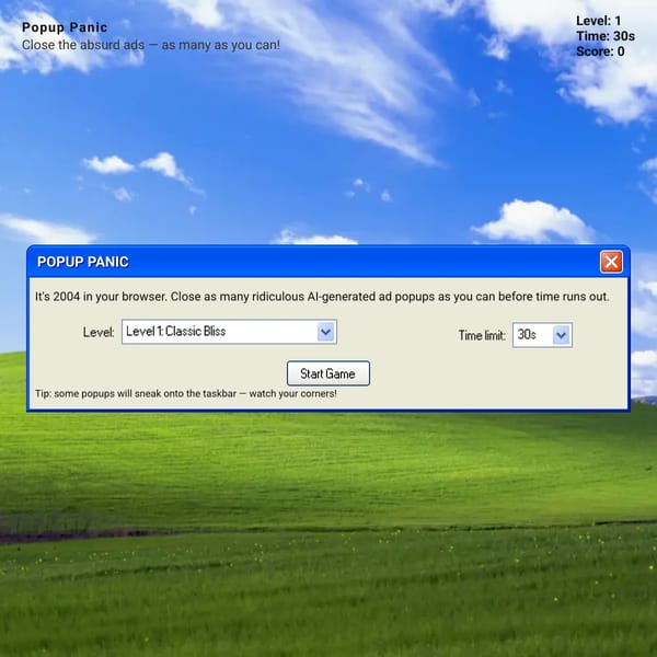 Popup Panic — Close the Ads!