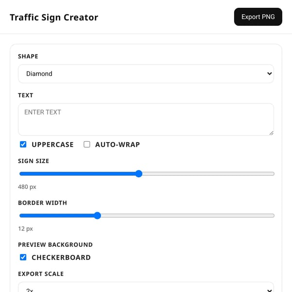 Custom Traffic Sign Creator