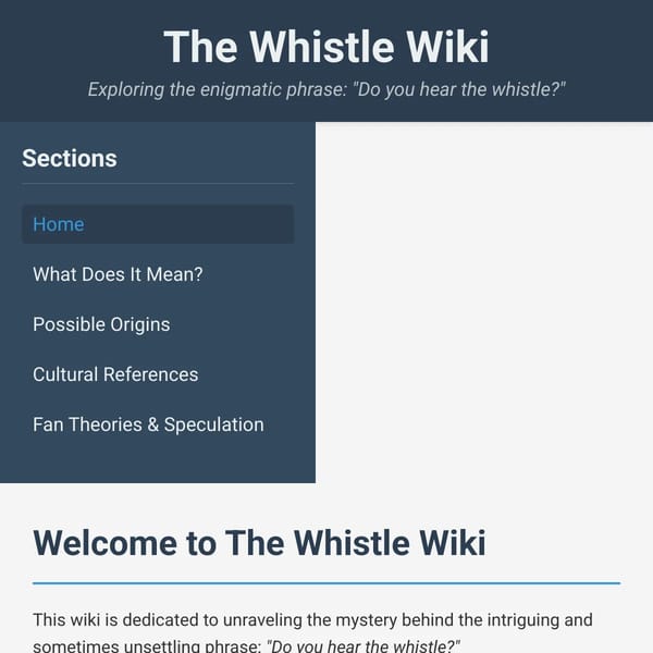 The Whistle Wiki