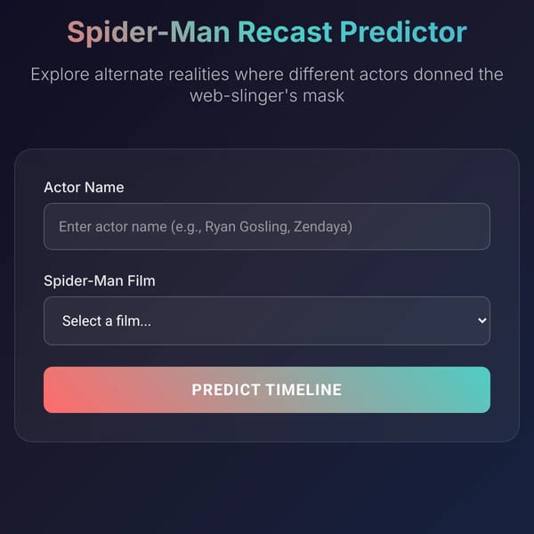 Spider-Man Recast Predictor