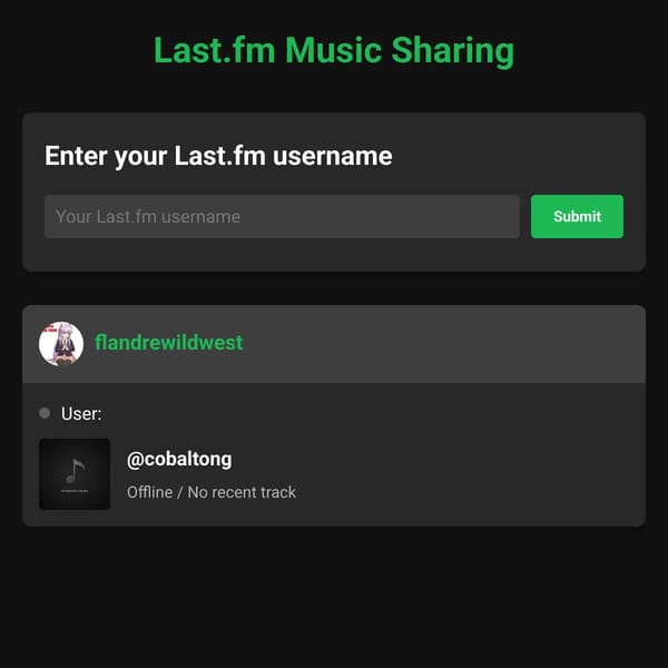 webfm - live lastfm feed