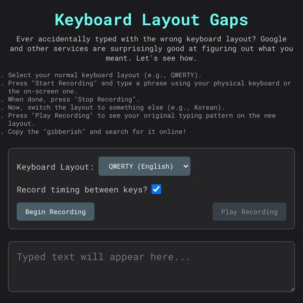 Keyboard Layout Demo