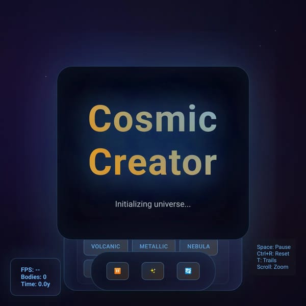 Cosmic Creator - 3D Universe Sandbox