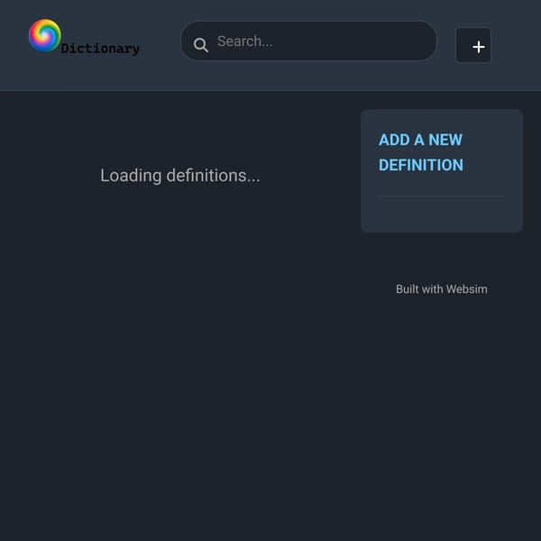 Websim Dictionary