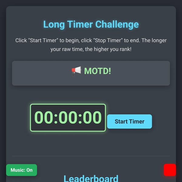 Long Timer Challenge