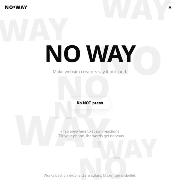 No Way Machine