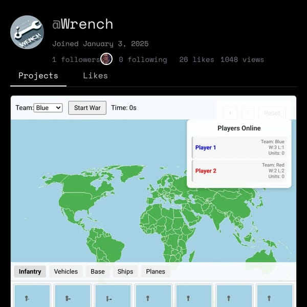 Profile Page on Websim