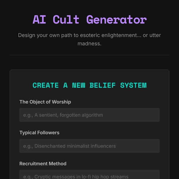 AI Cult Generator