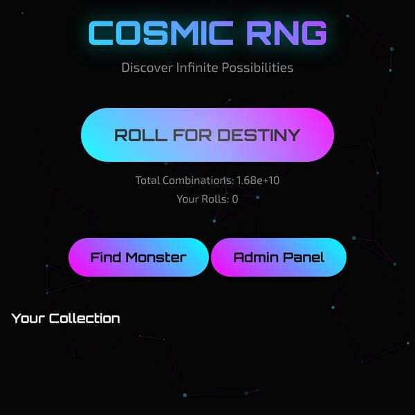 COSMIC RNG - Infinite Possibilities