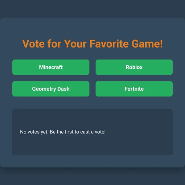 Game Voting Poll