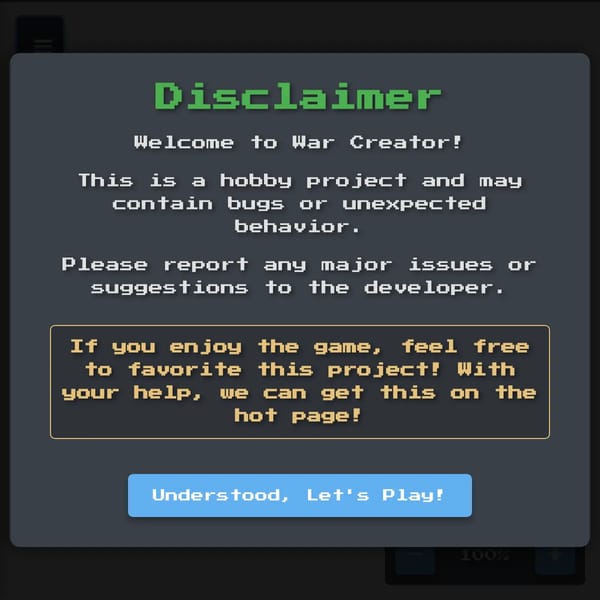 War Creator Game
