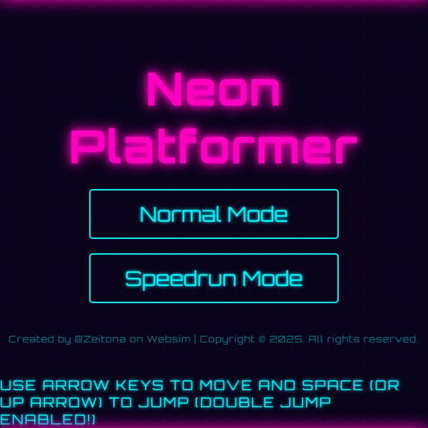 Neon Platformer