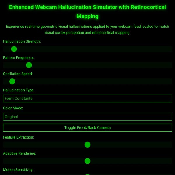 MathPsychedelia - Enhanced Webcam Hallucination Simulator with Retinocortical Mapping