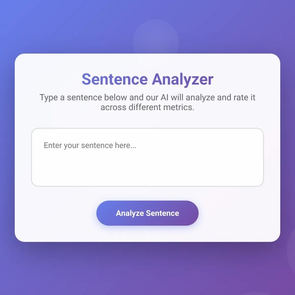 Sentence Analyzer