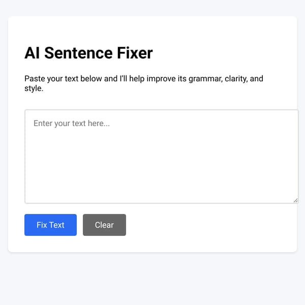 AI Sentence Fixer