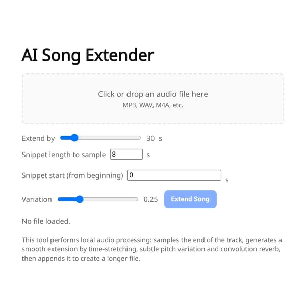 AI Song Extender (Local)