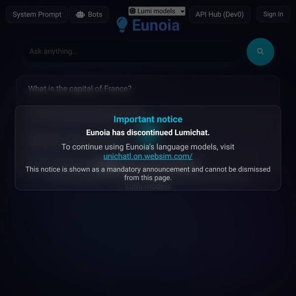 Eunoia -- Chat with Lumi