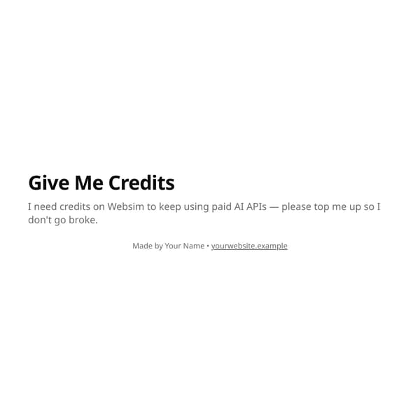 Give Credits • [Your Name]