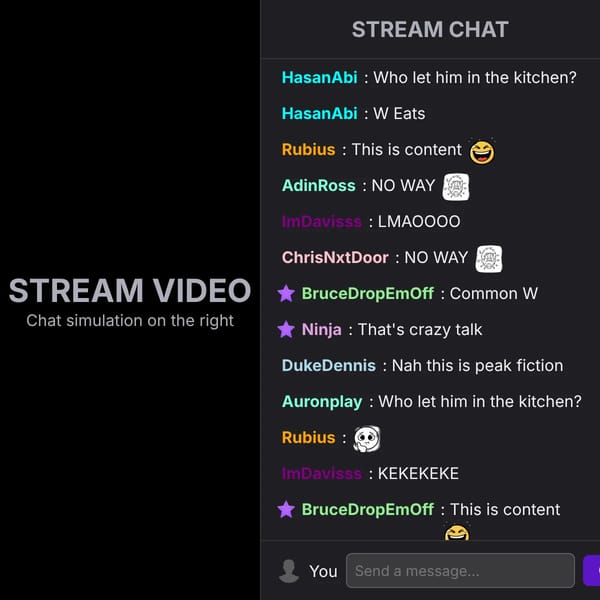 Kai Cenat Style Twitch Chat