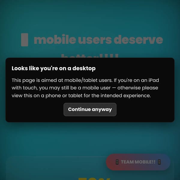 📱 TEAM MOBILE: MOBILE USERS DESERVE BETTER!!!!