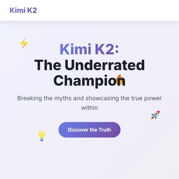 Kimi K2: Better Than You Think