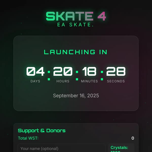 SKATE 4 | Countdown to Launch