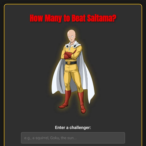 How many to beat Saitama?