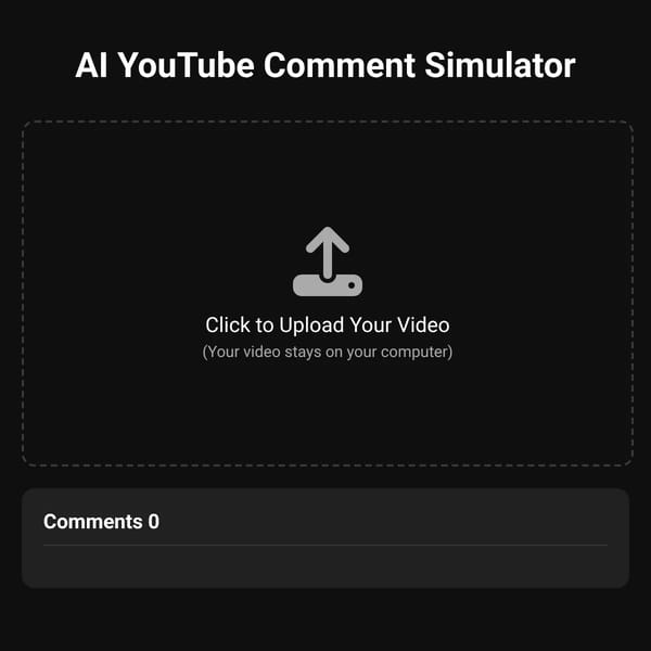 AI YouTube Comment Simulator