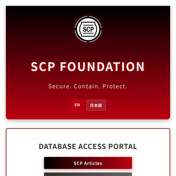 SCP Article Gen