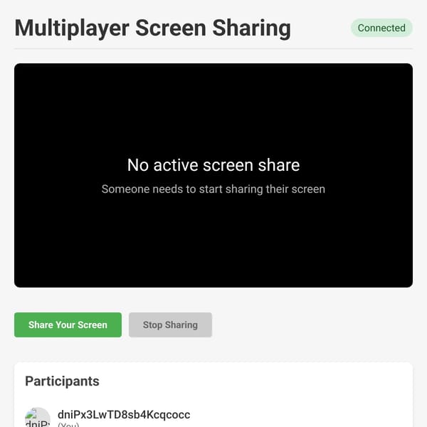 Multiplayer Screen Sharing