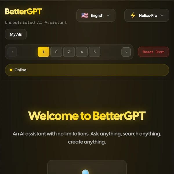 BetterGPT+ - Unrestricted AI Assistant (jester update)