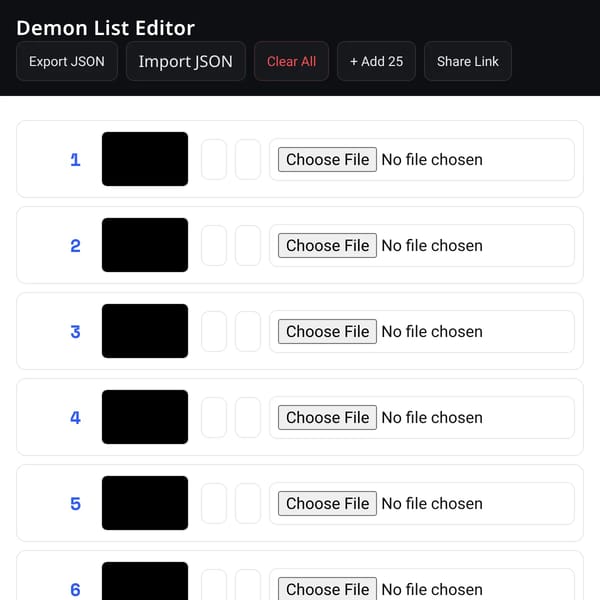 Demon List Editor