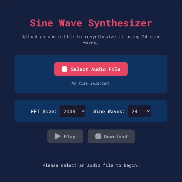 Sine Wave Synthesizer
