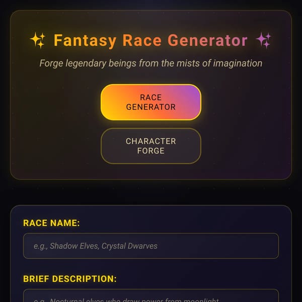 Fantasy Race Generator