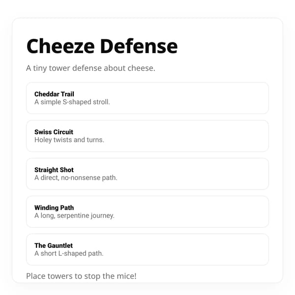 Cheeze Defense