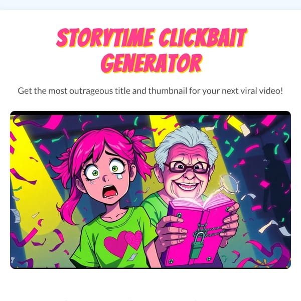 Storytime Clickbait Generator