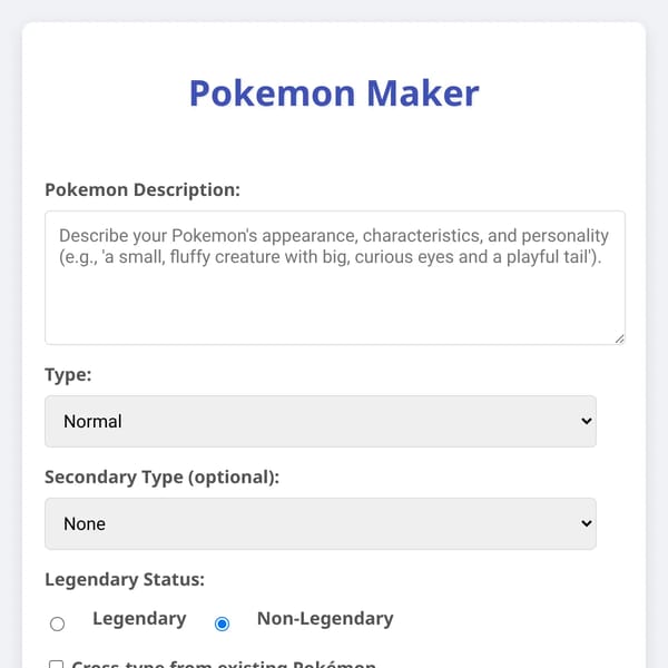 Pokemon Maker
